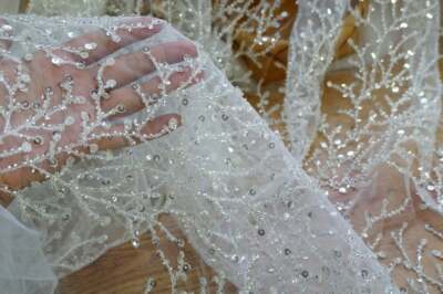 Beaded Sequins Fabric Embroidery Heavy Beads Fabric Lace Wedding Dress By Yard | eBay Beaded Sequins Fabric Embroidery Heavy Beads Fabric Lace Wedding Dress By Yard | eBay