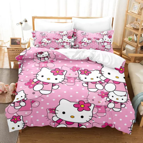 Hello@Kitty Set Biancheria da Letto Bambini Donna Ragazze Camera #Copripiumino Federa Set UK - Foto 26 di 47
