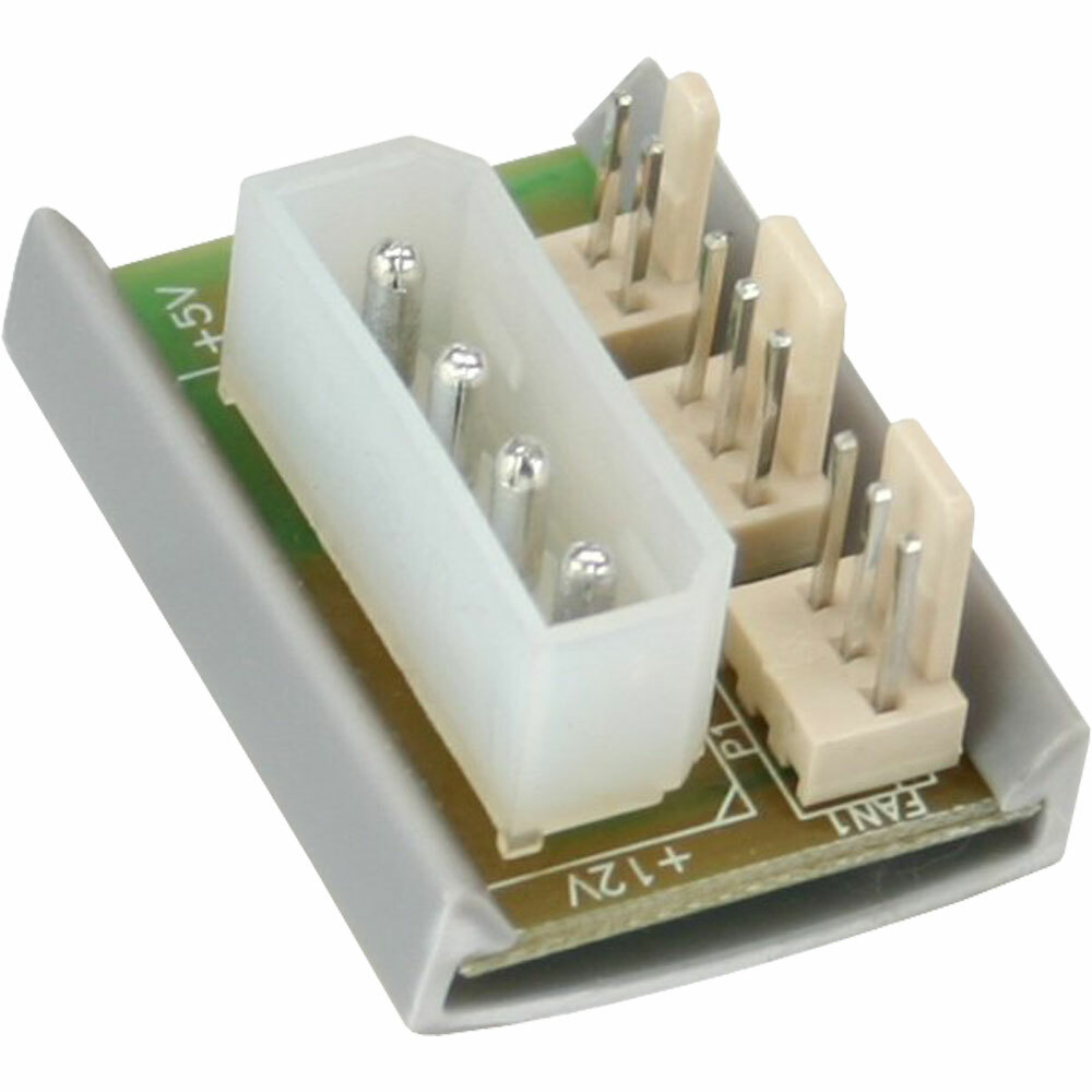 INL InLine® Multi Port Panel, 2 ventole, 3pin, 12V, Moltiplicatore porte alimen