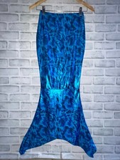 NWT JUSTICE GIRLS MERMAID TAIL SWIMSUIT COVER-UP COVERUP BLUE LARGE BEACH FUN