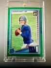 2025 Panini Donruss Optic Preview Jaxson Dart Green Velocity RC #400 Giants SP