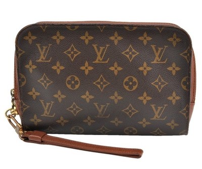 Authentic Louis Vuitton Monogram Orsay Clutch Hand Bag Purse M51790 LV AB042