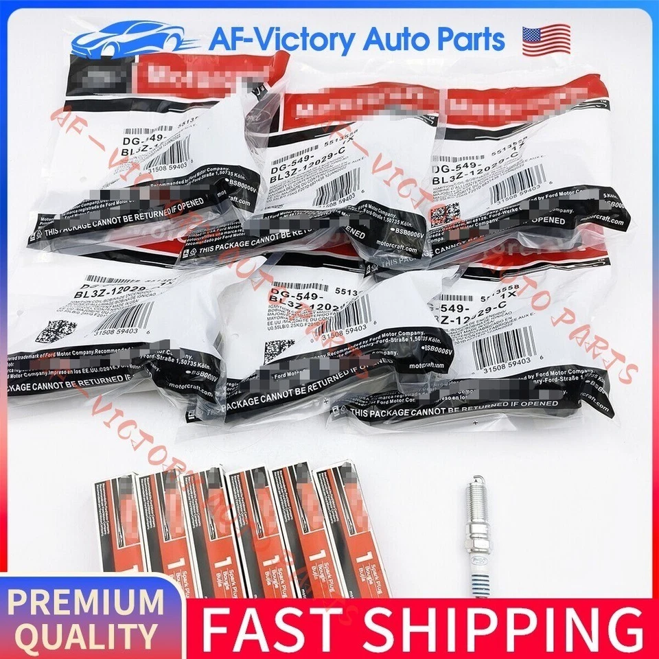 Juego de 6 juegos de bujías de bobina de encendido OEM APTAS PARA 15-25 Ford Transit 150/250/350/350HD Foto 3 de 4