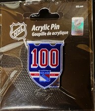 2025-26 N.Y. RANGERS LAPEL PIN NHL HOCKEY 100TH ANNIVERSARY ACRYLIC SHIPS NOW!!
