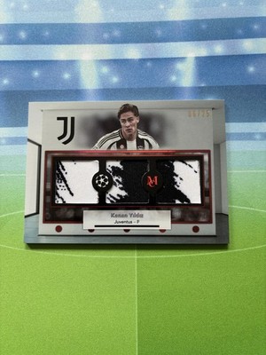 2024-25 Topps Museum UCC Triple Relic Kenan Yildiz Ruby /25 Juventus