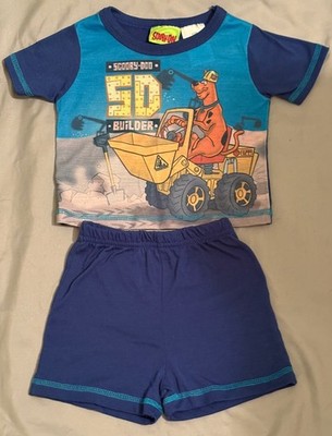Scooby Doo 2 Piece Shorts Pajama set 12M Y2K construction ~ loader