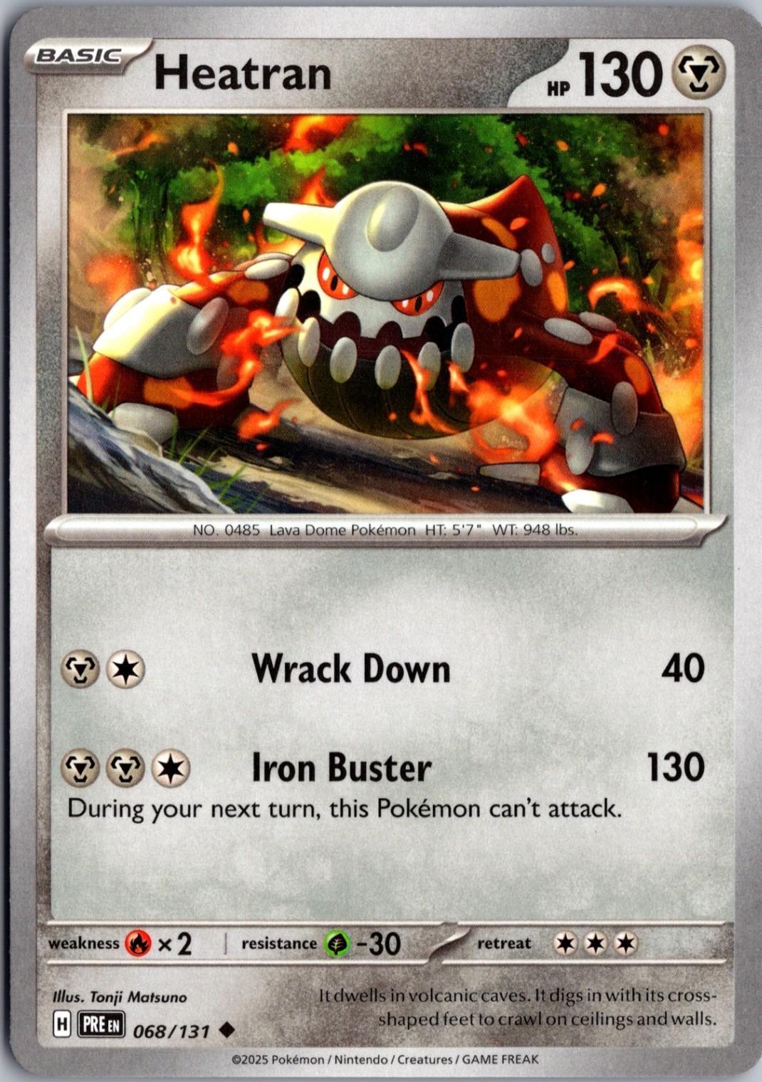 Heatran Uncommon SV: Prismatic Evolutions 068/131 NM