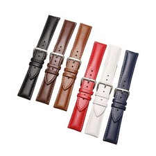 16mm 18mm 20mm 22mm 24mm Genuine Leather Wristband Watch Strap Band Bracelet