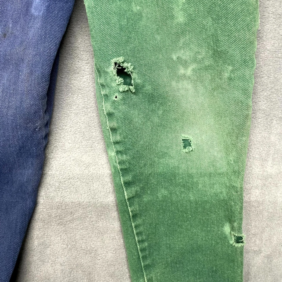 Vintage Buster Brown Jeans Boys 3 Toddler Blue Green Straight Leg Elastic Waist - Image 4 of 4