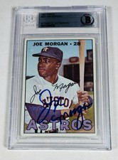 1967 Topps Joe Morgan #337 BAS AUTO HOF Astros  2X MVP  1943-d. 2020  Vintage