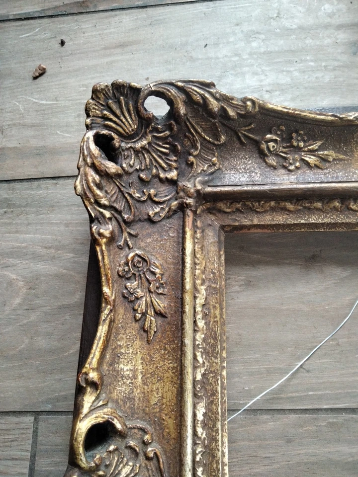 CADRE XIXè SCULPTÉ BOIS STUC LOUIS XV ORIGINAL FRENCH FRAME 66x55 cm - Photo 4/4