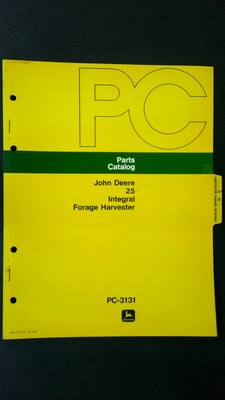 John Deere 25 Integral Forage Harvester Parts Catalog PC-3131 Manual