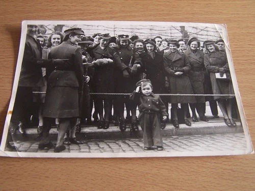 Military Women in Uniform Vintage Photo Child in Uniform Le Soir Newspaper Press