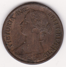 Farthing 1866 Victoria condition as shown traces of lustre