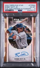 2024 TOPPS FIVE STAR FIVE TOOL PHENOM AUTOGRAPHS FTPBW BOBBY WITT JR PSA POP 2