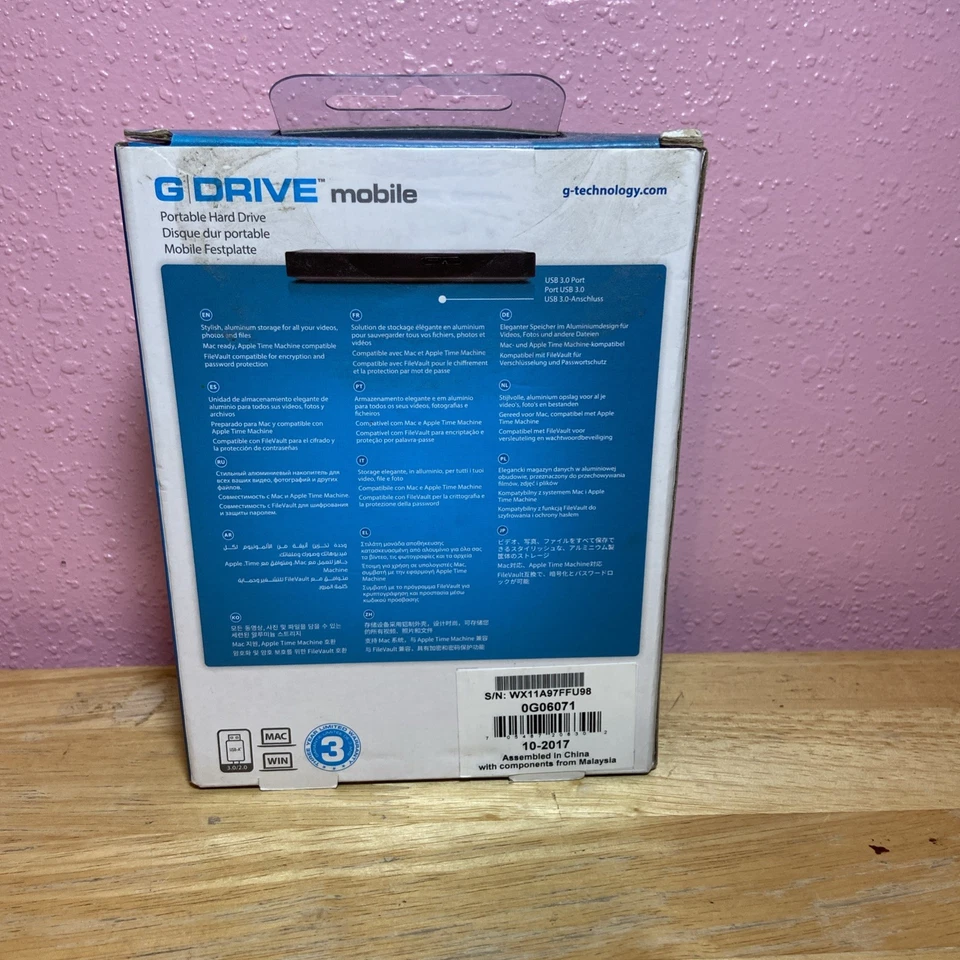 G-Technology 1TB G-Drive Mobile Hard Drive High-speed Thunderbolt or USB 3.0 - Image 2 of 4