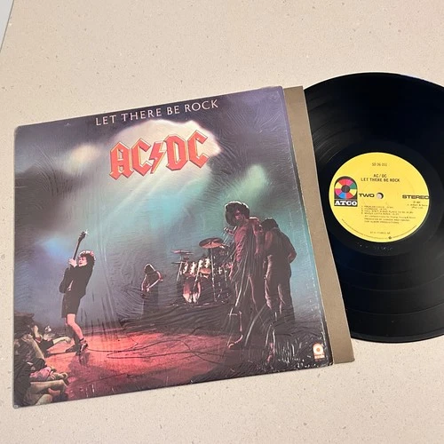 (EX) AC/DC "Let There Be Rock" 1977 US Vinyl LP George Piros Mastered SHRINK