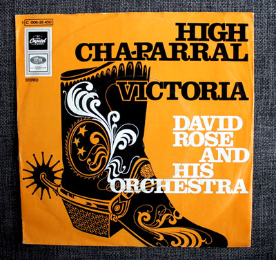 High Chaparral Filmmusik David Rose 1969 Vinyl mint TV-Soundtrack Vinyl Single