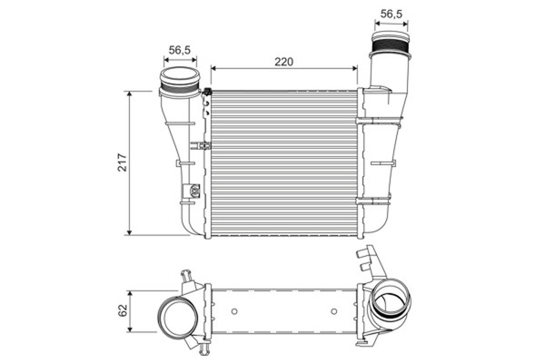 LadeluftküHler Valeo 818757 FüR 4B2 8ED 8E5 B6 Audi A6 8EC B7 8E2 A4 8HE Avant-image
