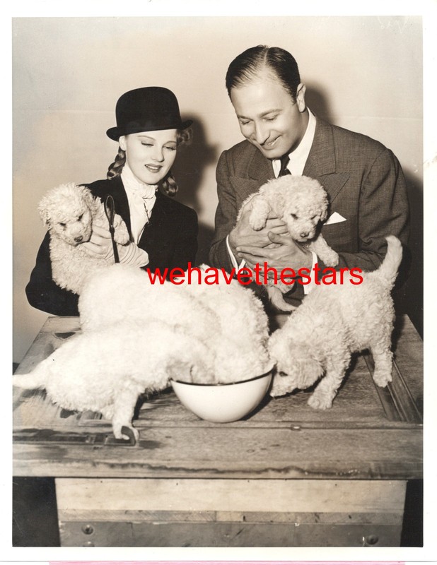 VINTAGE Helen Gilbert With HUNGARIAN SHEEP DOG PUPPIES '40 MGM PublicityPortrait