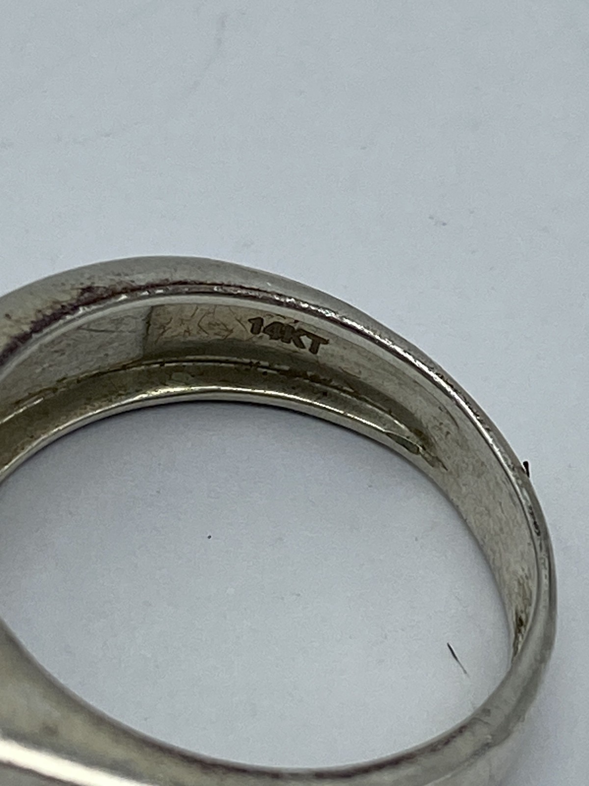 900 Silver Rectangular Cut Green Gemstone Ring 5.… - image 7