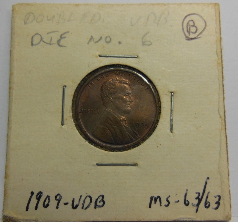 1909-VDB LINCOLN CENT.  I HAD THIS GRADED 40 YEARS AGO BY RON UNDERWOOD.