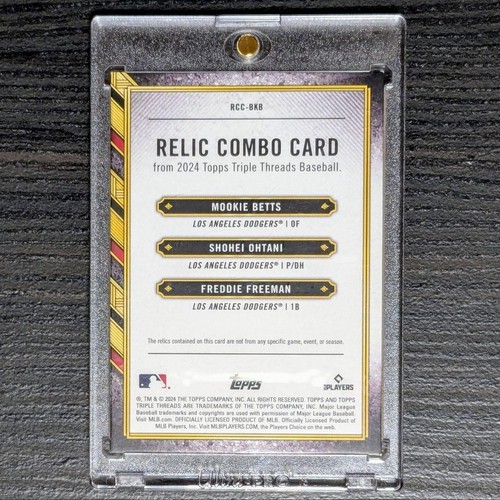 Shohei Ohtani, Betts, and Freeman 2024 TOPPS Relic Combo (Limited to 36 copies) - Picture 3 of 3