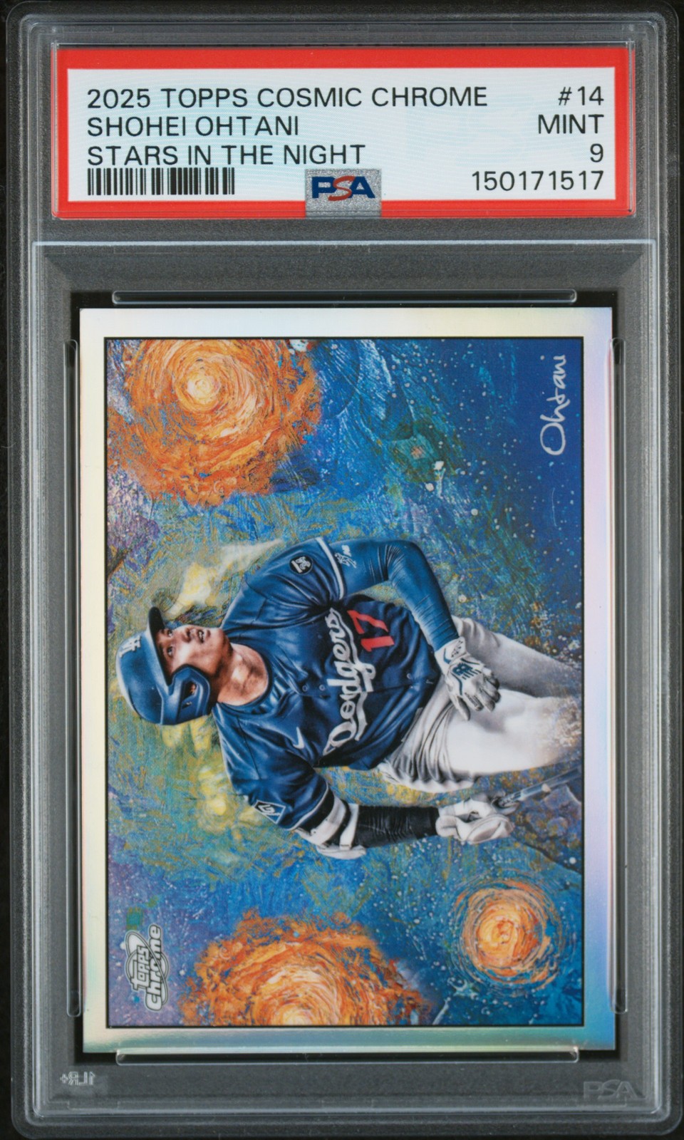2025 TOPPS COSMIC CHROME STARS IN THE NIGHT #14 SHOHEI OHTANI PSA 9