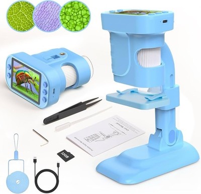 Kids Microscope - Mini Handheld Microscope for Kids, Portable Pocket Digital VFU