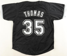 Frank Thomas (HOF) Chicago White Sox Signed Sewn Black Jersey-COA (Beckett)