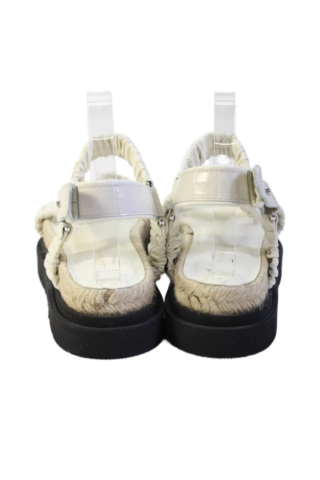 Sandalias de alpargata 3.1 Phillip Lim para mujer con plataforma y correa en el tobillo blancas talla 37 7 Foto 3 de 4