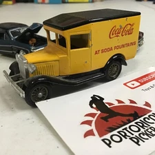 LLEDO DAYS GONE YELLOW COCA COLA 1930 FORD MODEL A DELIVERY VAN PROMO 1/50