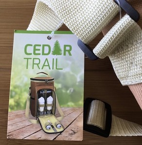 Picnic Backpack Sets for Two by Cedar Trail Romantic with Wine Holder New