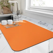 Silicone Dish Drying Mat for Kitchen Counter, Large Non-Slip Dish Draining Pad