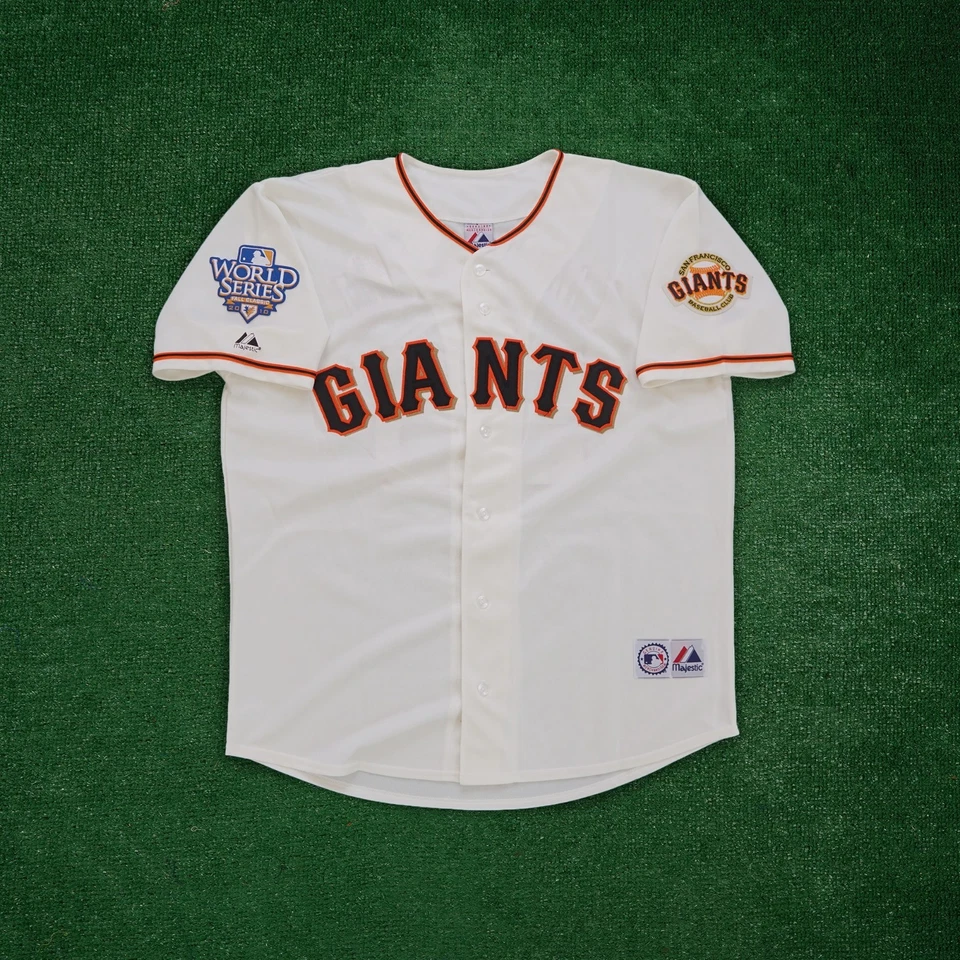 Camiseta masculina creme caseira Tim Lincecum San Francisco Giants 2010 World Series - Imagem 2 de 4