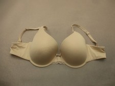 38D Maidenform Womens Beige Lined Underwired Back Closure Push Up Bra 10L