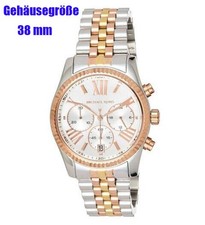 Michael Kors Mk5735 Cronógrafo Lexington Bicolor Oro Rosa Plata Ø38 mm NUEVO