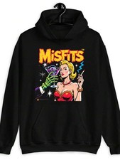 Men'S Women'S Classic Misfits Band Graphic Hoodie-Retro Horror Comic Art Pullov