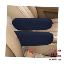 2 PCS Car Front Seat Armrest Covers, Elastic Fabric Auto Seat Dark Blue