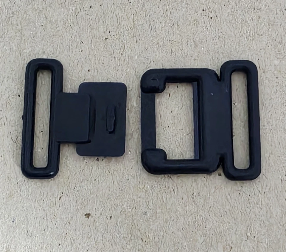 Hebilla de liberación rápida vintage de plástico azul marino pequeña 1,5" 2 piezas  Foto 3 de 4