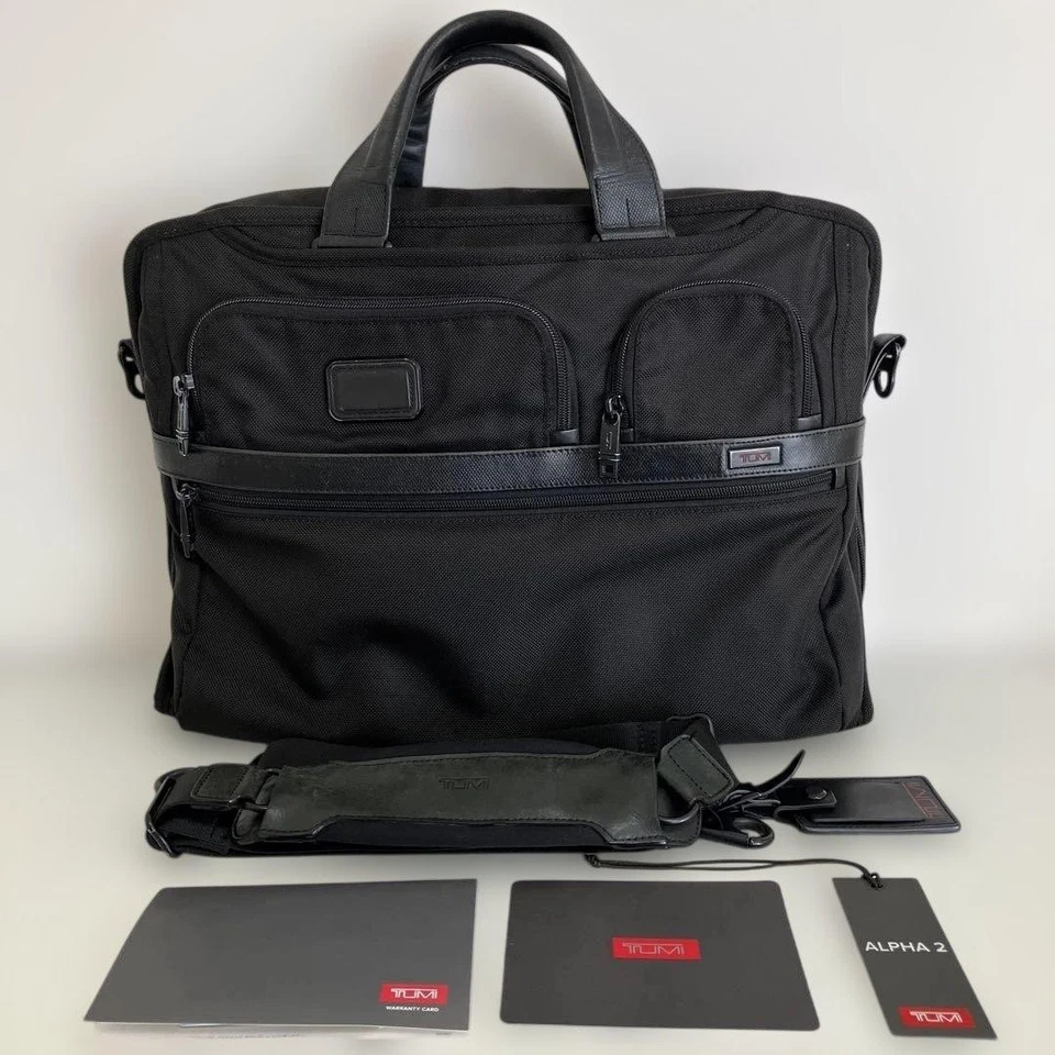 TUMI Business Bag Maletín Nylon Negro 112865c - Imagen 2 de 4