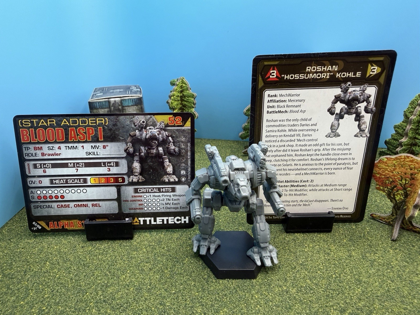 BattleTech Blood Asp Mech with Alpha Strike and Pilot Cards From ...
