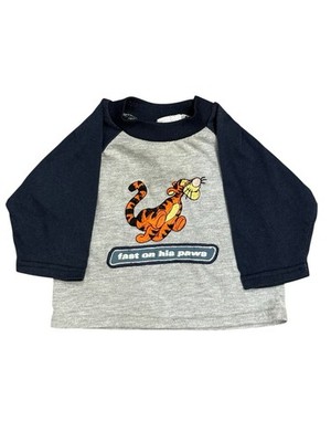 Vintage Winnie The Pooh Tigger Fast On His Paws Baby Shirt - Size 6-9 Months