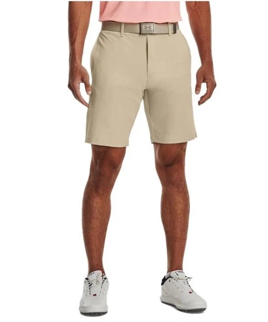 $70 Under Armour Men's Golf Shorts 1377302 - Beige Khaki- Size: 34W - New Tags