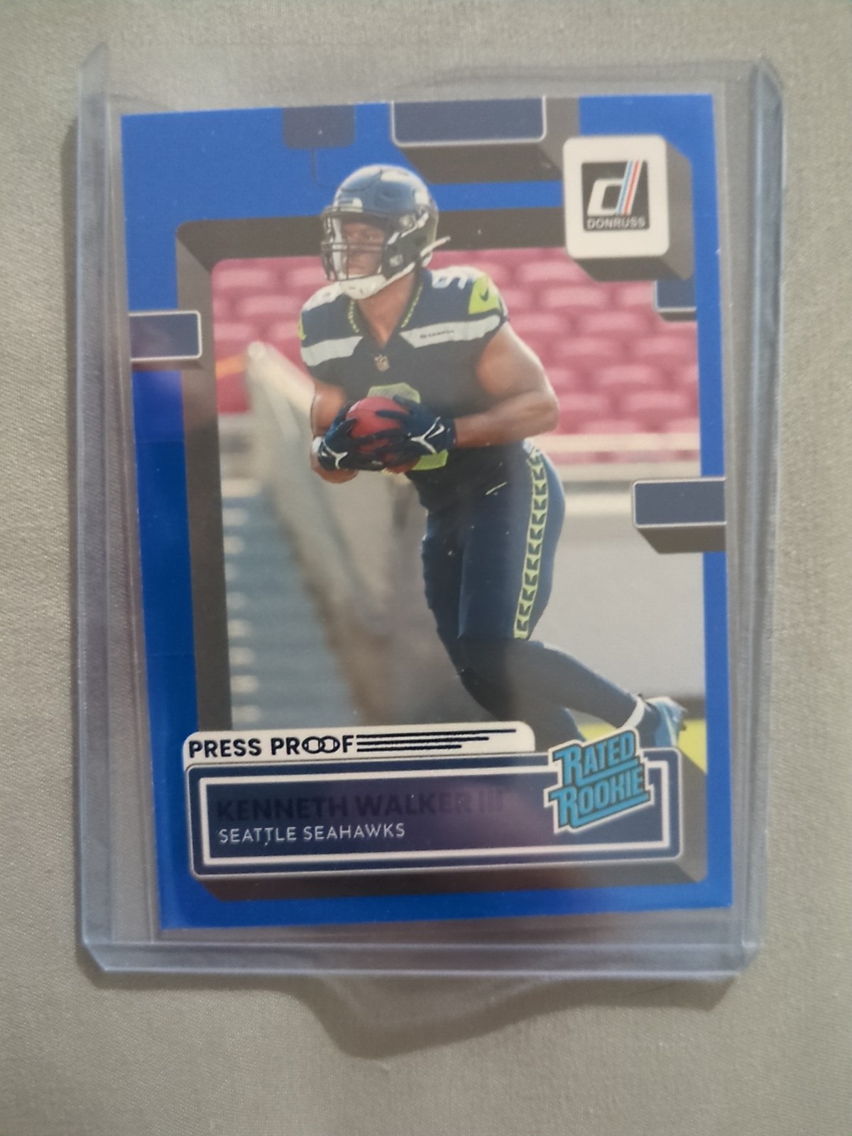 2022 Panini Donruss - Rated Rookie Kenneth Walker III #318 Press Proof Blue (RC)