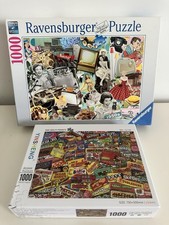 2 x Retro Jigsaw Puzzles - 1950s Images & 1990s Sweet Candy Packing - 1000 Piece