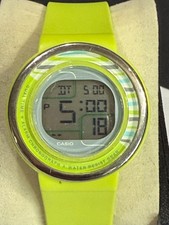 Casio LDF-30 green digital quartz women watch resin band READ