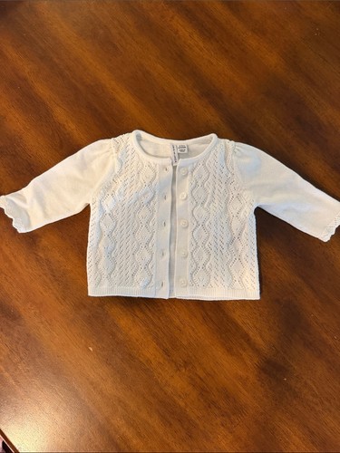 Janie and Jack Cream Knit Button-Up Cardigan