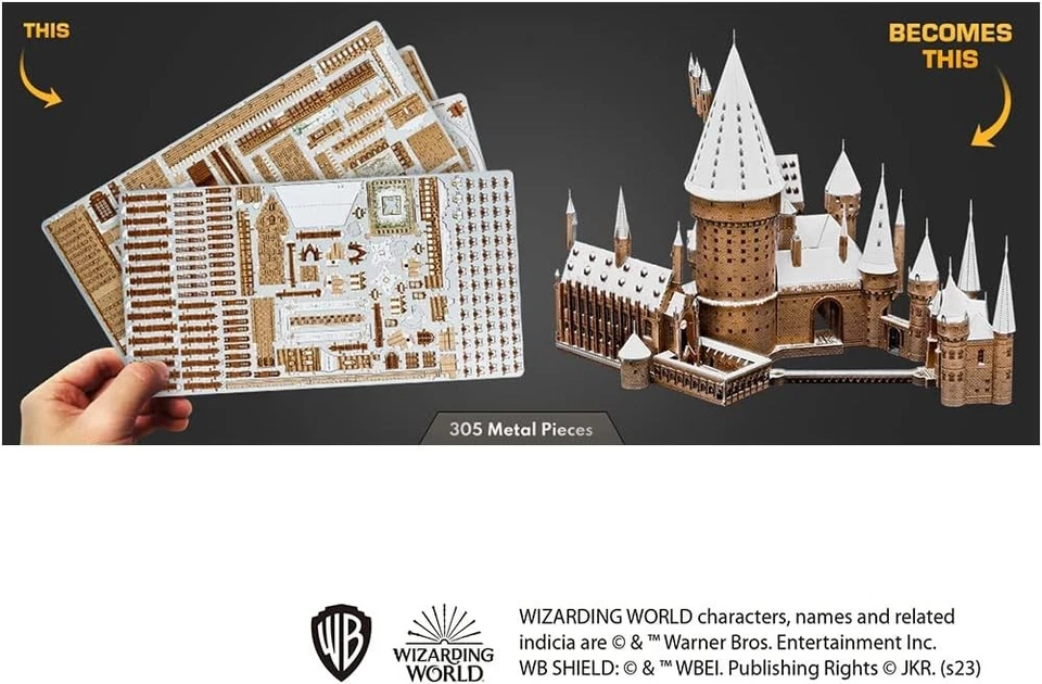 Tenyo Metallic Nano Puzzle Harry Potter Snowy Hogwarts Castle - Image 2 of 2