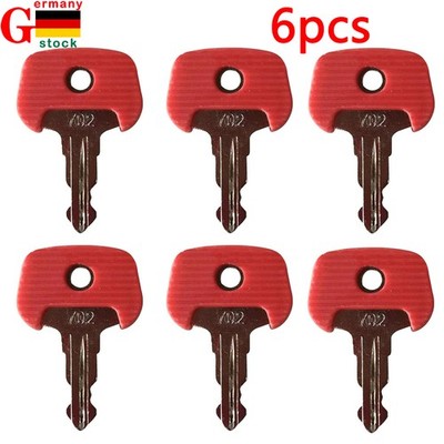 6 x Schlüssel für Jungheinrich Startschlüssel 702 Elektro Stapler Zündschlüssel